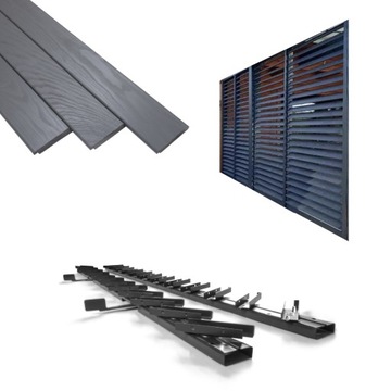 Ruchome deseczki Shutters Antracyt 12 szt. Komplet + system Gratis