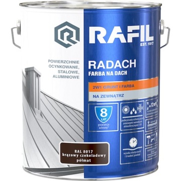 FARBA NA OCYNK BRĄZ CZEKOLADOWY 8017 PÓŁMAT 10L