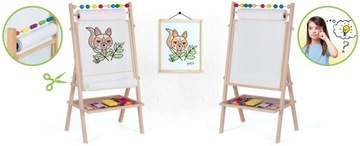 ДВУСТОРОННЯЯ УЧЕБНАЯ МАГНИТНАЯ ДОСКА + БУМАГА И АКСЕССУАРЫ