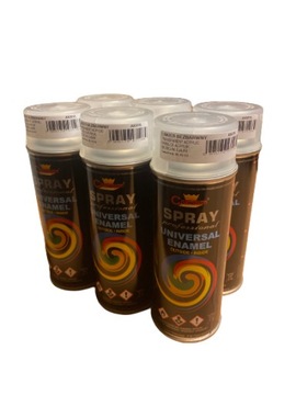 Emalia 6 szt Farba Spray Lakier Bezbarwny 400ml Champion