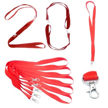 Ремешок для бейджа, 90 см, красный карабин