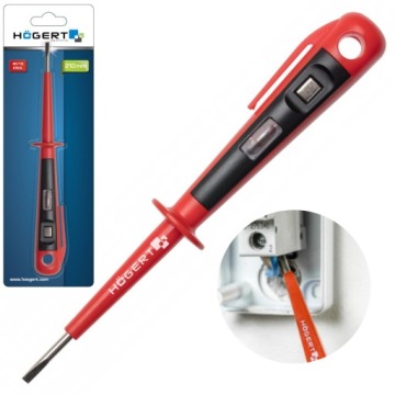 ТЕСТЕР НАПРЯЖЕНИЯ HOGERT НЕОНОВАЯ ТРУБКА ДЛЯ ПРОВОДОВ И РАЗЪЕМОВ HT1S981