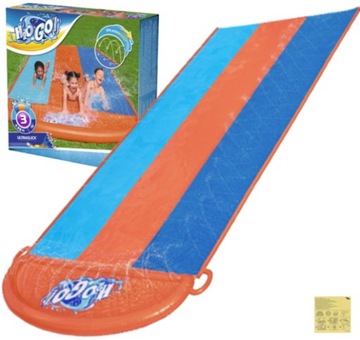 ŚLIZG WODNY PODWÓJNA OGRODOWA ŚLIZGAWKA DLA DZIECI H2O GO! BESTWAY 52328