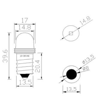 Светодиодная лампа E14 Camper Jacht 12v 24v теплый белый