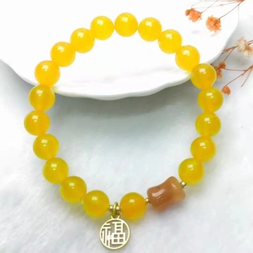 Fu Character Lucky Jade Crystal Antique Bracelet Creative Bohemian