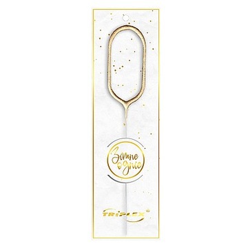 Zimne ognie na Tort Cyfra 0 Urodziny Triplex 6cm