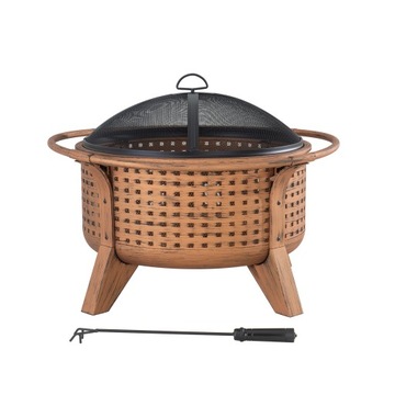 PALENISKO OGRODOWE GRILL OGNISKO 76cm STALOWE CHOINKI HALLOWEEN KWADRATY
