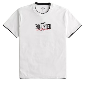 t-shirt Hollister Abercrombie koszulka L biała