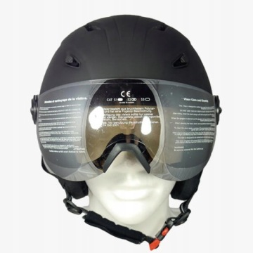 ШЛЕМ WOOSH MAT BLACK СО СТЕКЛОМ XL (61-62 СМ)+SKI VELCRO