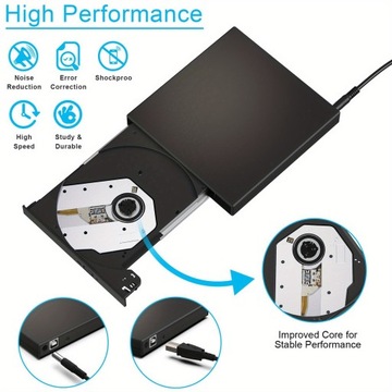 Внешний оптический привод DVD USB2.0 Проигрыватель компакт-дисков/DVD-ROM Устройство чтения Устройство записи