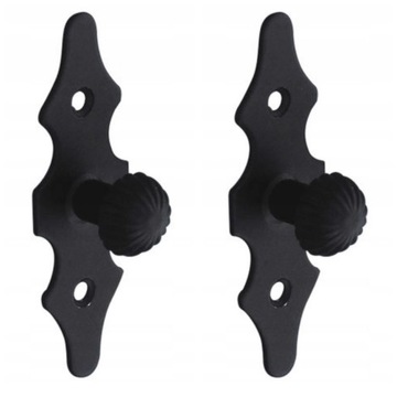 Gałka meblowa z szyldem czarna retro 101-92x30mm