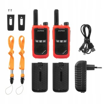 2x Krótkofalówka Baofeng BF-T17 walkie talkie CZERWONY