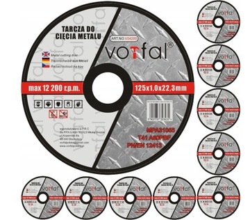 TARCZA TARCZE DO CIĘCIA METALU STALI 125x1,0mm TARCZE DO SZLIFIERKI KĄTOWEJ
