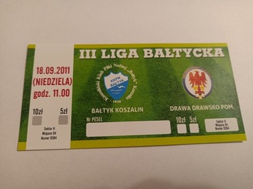 BAŁTYK KOSZALIN - DRAWA DRAWSKO POMORSKIE 18-09-11