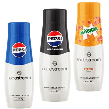 SODASTREAM Koncentraty PEPSI + PEPSI MAX + MIRINDA