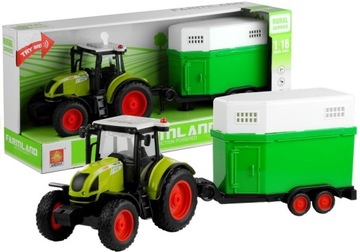 Traktor z Przyczepą Konną Napęd Dźwięk Światło