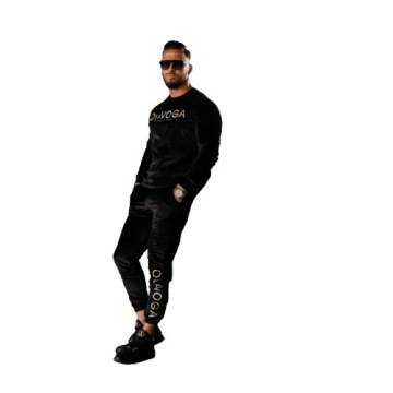 Welurowy komplet męski OLAVOGA HARVEST czarny - L