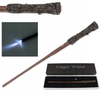 RÓŻDŻKA LED HARRY POTTER ŚWIECĄCA MAGICZNA PUDEŁKO