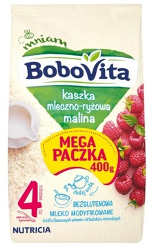 Kaszka Mleczno-Ryżowa BoboVita Malina 400g