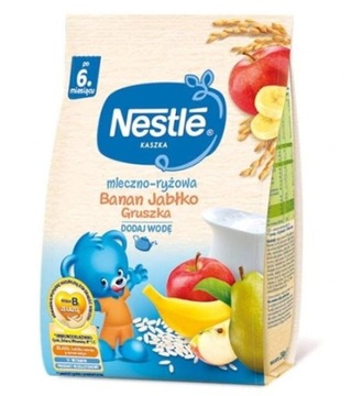 NESTLE Kaszka mleczno-ryżowa Jabł/Ban/Gru 6m+ 230g