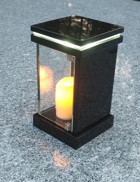 Lampion granitowy nagrobny granitowy PODSWIETL LED