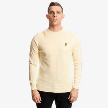 LYLE SCOTT ŻÓŁTY KLASYCZNY SWETER LOGO (M)