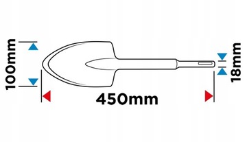 ДОЛОТО SDS MAX 100 X 450 ММ, ГРАФИТ