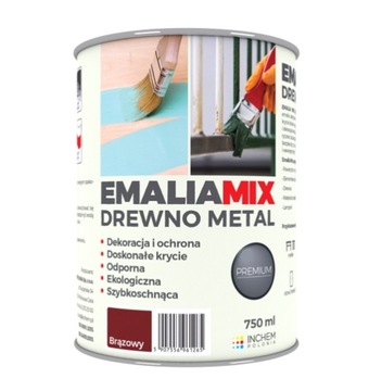 Emalia MIX Drewno Metal 750ML BRĄZOWY