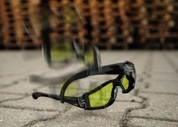 БЕЗОПАСНЫЕ ОЧКИ С ПЕНОВОЙ ВСТАВКОЙ, ЖЕЛТЫЕ ЛИНЗЫ, КЛАСС УСТОЙЧИВОСТИ FT NEO