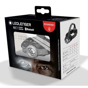 Ledlenser Czołówka - Latarka czołowa MH11 (black/orange) 1000 Lumens -320m