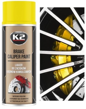K2 BRAKE CALIPER PAINT FARBA LAKIER DO MALOWANIA ZACISKÓW HAMULCOWYCH ŻÓŁTY