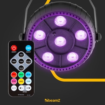 Ультрафиолетовый прожектор для вечеринок 6х1Вт, батарейка для пульта дистанционного управления