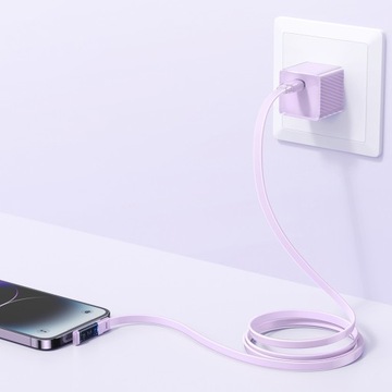 MCDODO ANGLE USB-C LIGHTNING ПЛОСКИЙ КАБЕЛЬ 36 Вт ДЛЯ IPHONE 12 13 14 ЧЕРНЫЙ 2 М