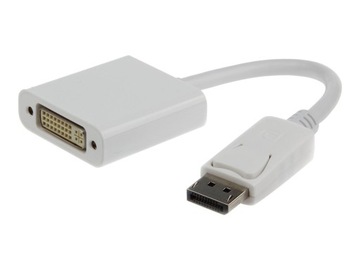 Kabel Adapter DisplayPORT DVI display port biały
