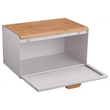 CHLEBAK POJEMNIK PIECZYWO DREWNO PODWÓJNA POKRYWA