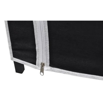vidaXL Гардероб складной 110x45x175 см Черный