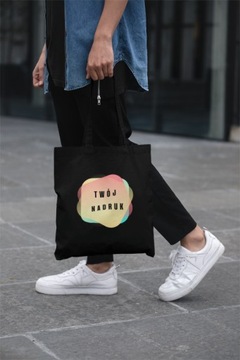 Сумка с вашим собственным принтом логотипа Персонализация 2 Модный черный