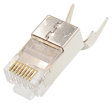 RJ45 EZ вилки STP прямоточные кат.6А кат.7 7А 10шт.