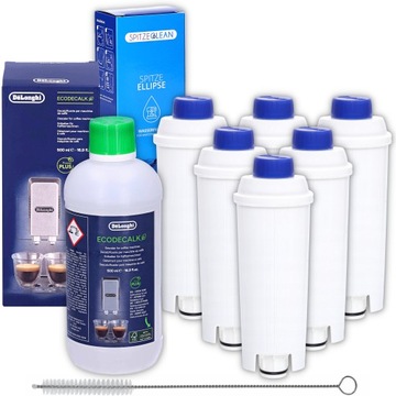 ODKAMIENIACZ DeLonghi 500ml + 6x FILTR WODY ZESTAW
