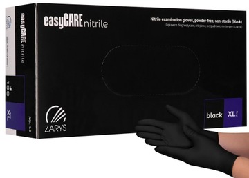 Rękawice nitrylowe czarne Zarys 100szt r. XL