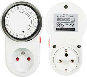 PROGRAMATOR CZASOWY TIMER WŁĄCZNIK WYŁĄCZNIK ANALOGOWY 24H CZASOMIERZ