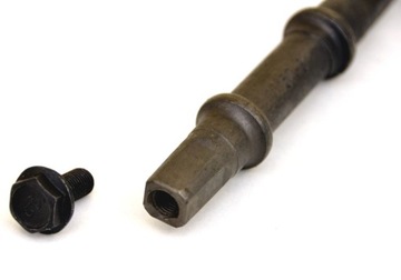 Oś suportu rowerowego na kwadrat długość 124 mm + śruby