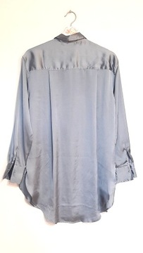 583. H&M blado niebieska satynowa koszula oversize r 42