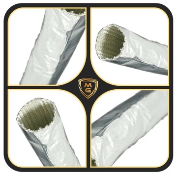 RĘKAW TERMOIZOLACYJNY OCHRONNY FI 20MM ODPORNOŚĆ 600°C KOLOR ALUMINIUM