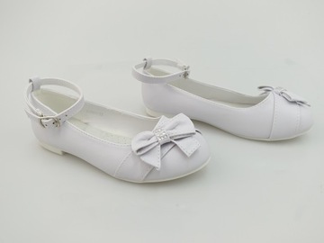 BUTY WIZYTOWE KOMUNIJNE BALERINKI Z KOKARDKĄ 33