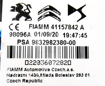 OPEL CORSA F IV ZESILOVAČ ANTÉNY 9832982380