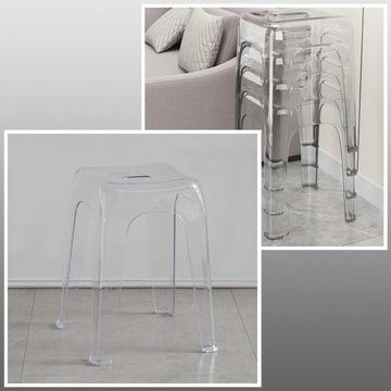 CLARITA Прозрачный табурет