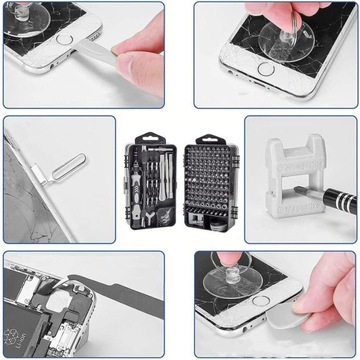 НАБОР ОТВЕРТОК И БИТ, 115 ЭЛЕМЕНТОВ