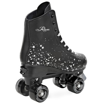 Регулируемые роликовые коньки в стиле ретро RAVEN Noa Black LED 39-42