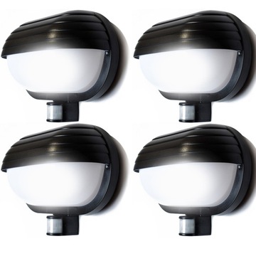 4x LAMPA LED ŚCIENNA NA ŚCIANĘ ZEWNĘTRZNA OGRODOWA ELEWACYJNA KINKIET E27